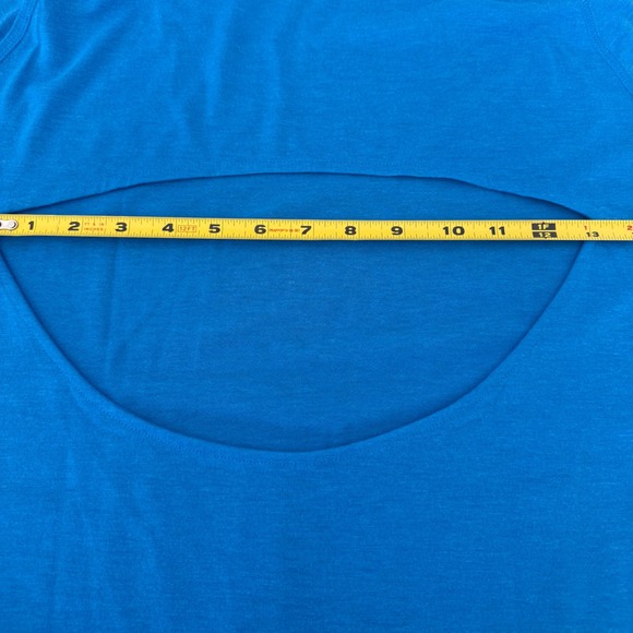 Under Armour Heatgear Womens Long Sleeve Top Blue Open Back Loose Fit XL - Picture 9 of 10